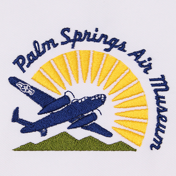 Custom Embroidery for Palm Springs Air Museum by Wholesale Hats